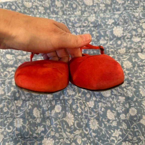 Doen Christina T-Strap Flat — Fuego Suede - Picture 3 of 7